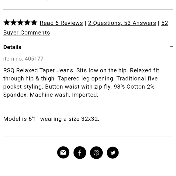 RSQ - 30x30 Relaxed Taper Jeans - Picture 13 of 13